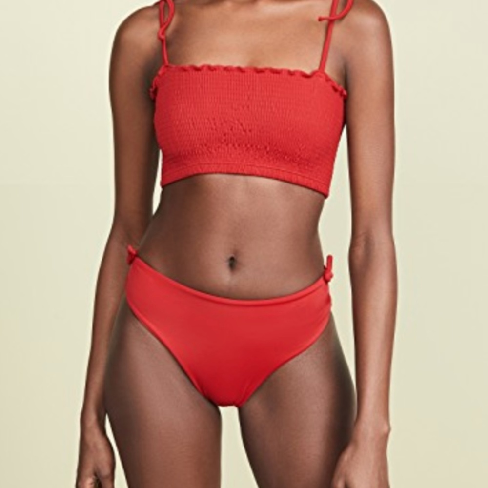 NWT Peixoto High Rise Bikini Bottoms Red Sangria